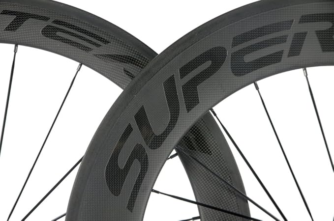 SUPERTEAM Carbon Clincher Wheelset 700C Road Bicycle Wheels 60/88 V Shape