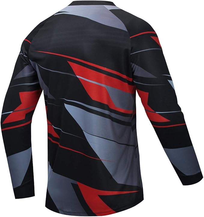 PSPORT Men's Motocross Jersey Long Sleeve Motocross Shirt Men Mountain Dirt Bike Jersey Downhill Riding Racing Clothing Tops