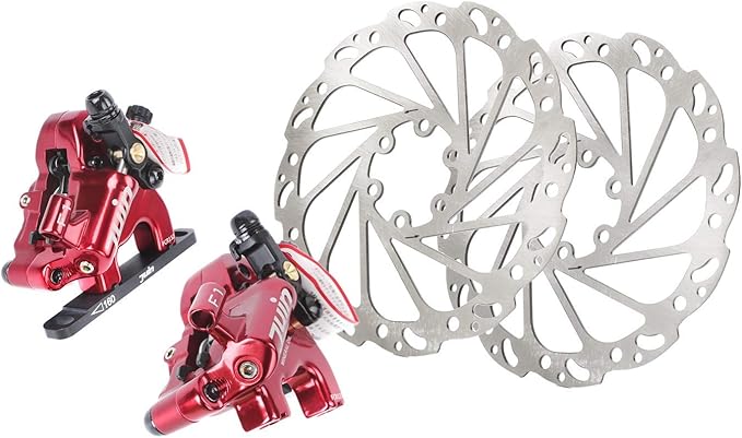 Juin Tech F1 Hybrid Hydraulic Disc Brake Caliper Set - Flat Mount - for Road, Gravel & CX