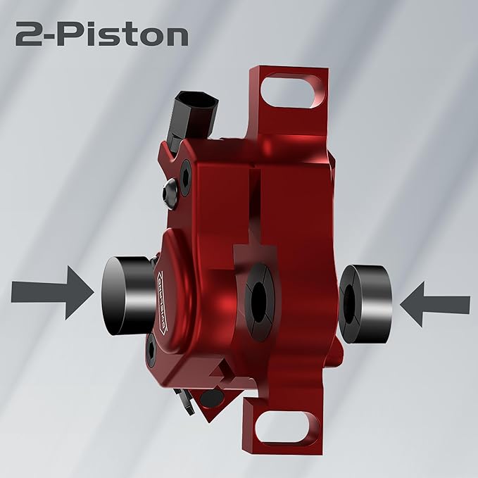 XT-7 Hydraulic Disc Brakes Calipers,Line Pulling/Cable Actuated Front & Rear Brake Calipers for MTB/Mountain Bike/E-Bike.