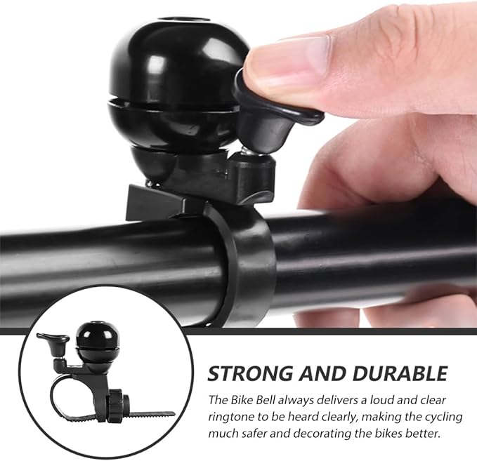 GALPADA Vintage Bike Bell for ’s Skateboard and Mountain Road Bikes, Black Handlebar Ring Bell Accessory with Loud Sound for Cycling and Scooter Use