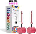 2 Pack RideNow TPU Inner Tubes 700C x 18-32C / 32-47C with 45mm/65mm/85mm Metal Presta Valve, Removable Valve Cores for All Road or Gravel Bike (Include Bike Tube Patch Repair Kit)