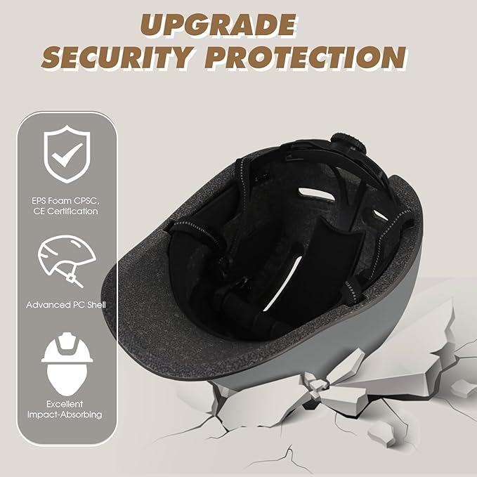 Shinmax Adult Bike Helmet for Men & Women - Lightweight Adjustable Baseball Cap Style Cycling Helmet with Reflective Strip, Perfect for Urban Commuter & Road Biking