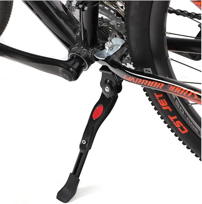 BlueSunshine 24 to 26 Inch Bicycle Kickstand with Bike Chainstay Protector - Aluminum Alloy Stand for Mountain, MTB and Road Bikes - Easy Installation, Adjustable Length 300mm-340mm