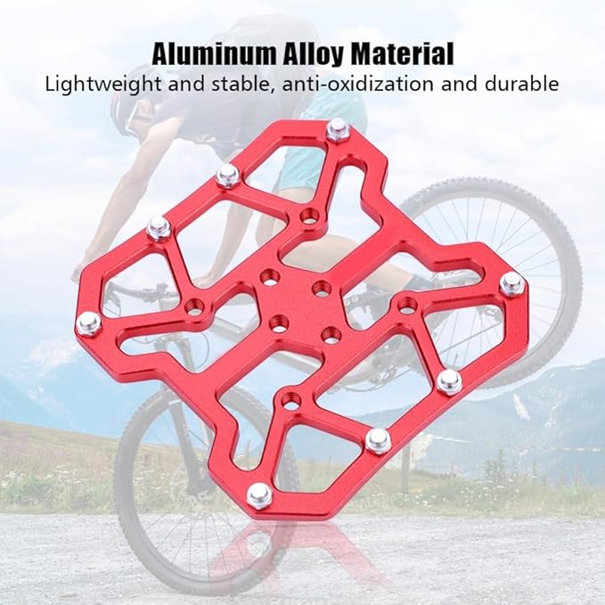 1 Pair Aluminum Alloy Bike Clipless Pedal Adapters to Universal Platform Pedal Converter for Mountain & Road Bikes