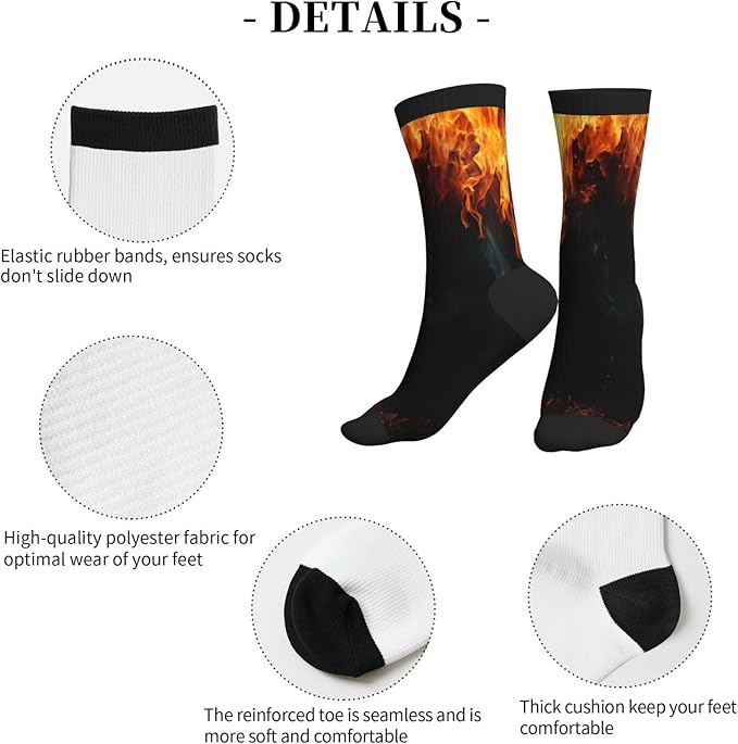 Crew Athletic Socks Funny Crazy Casual Sports Novelty Dress Socks for Women Men Running Hiking