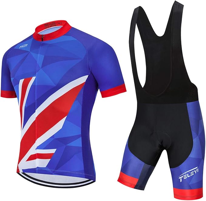 Men's Cycling Jersey Set, Summer Mountain Bike Clothing Short Sleeved Riding Jerseys