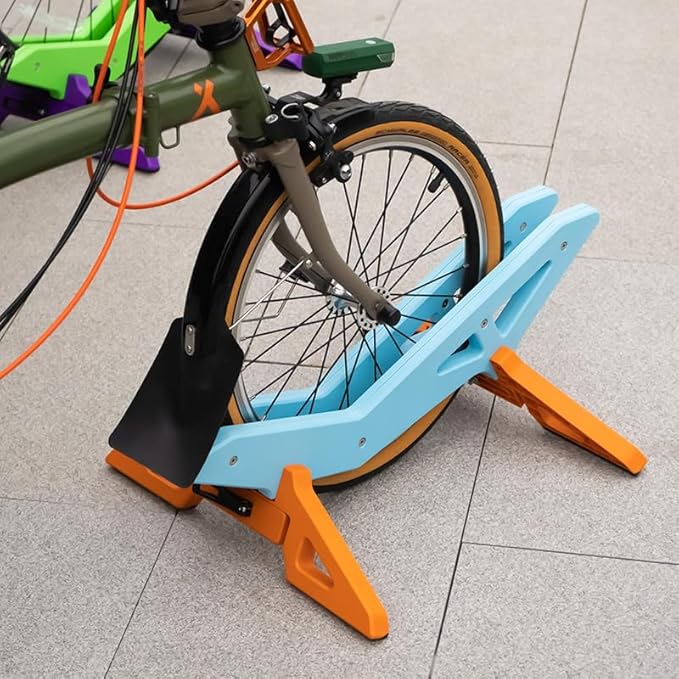 Bike Stand Portable Floor Rack For Bicycle Park Adjustable Bike Floor Stand Storage Fit 20"-29" Mountain Road Bicycle for Home Garage Parking,Green Purple