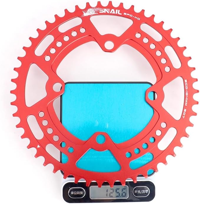 FOMTOR 104 BCD Chainring (30-52T) 7-12 Speed Compatible CNC 7075 Aluminum Narrow Wide Tooth Round Oval Chainrings for MTB/Road Bike Ebike Chainwheel Black/Red