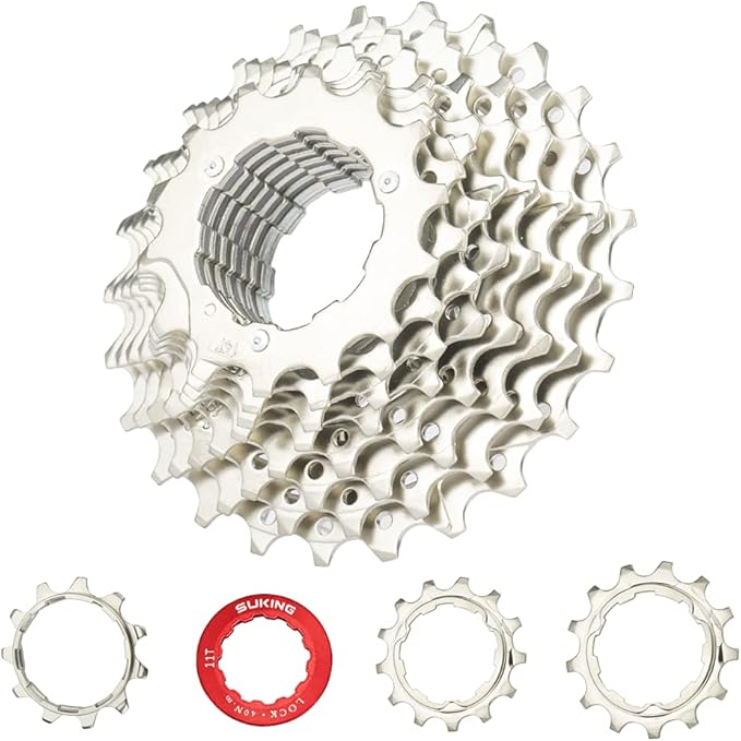 CYSKY 8/9/10/11/12-Speed Cassette 11-25T/28T/32T/34T/36T/40T/42T/46T/50T/52T Bike Sprocket Freewheel Compatible with Shimano, Sram HG Hub, Fit for Mountain Bike, Road Bike, MTB Cassette