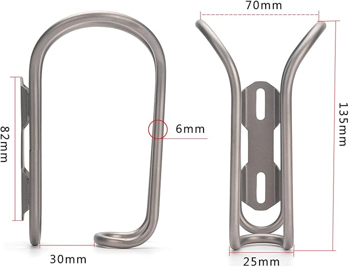 Bike Water Bottle Holder, Lightweight Titanium Alloy Bicycle Mount Cage Rack, Easy Installation, Universal Water Bottle Cage for Road, Mountain Bikes (A)