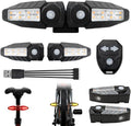 Teguangmei Upgrade Bike Tail Light with Projection USB Rechargeable Bike Turn Signals 150 Lumen Ultra Bright Turn Signals for Bicycle with Alarm Horn Bicycle Rear Light for Night Riding, 5 Mode