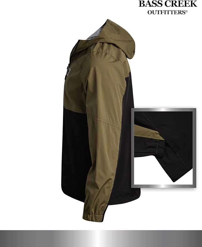 Bass Creek Outfitters Mens Windbreaker - Lightweight Mens Rain Jacket for Running Cycling Hiking with Hood