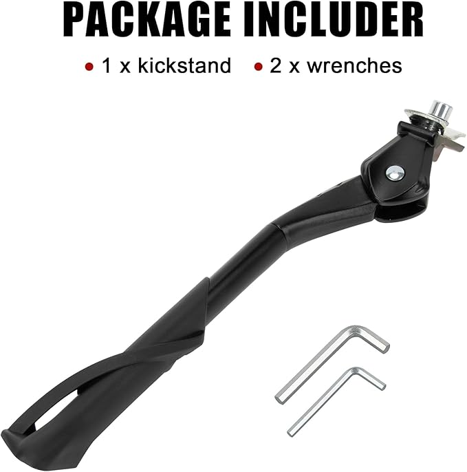 Center Mount Bike Kickstand 24"-29", PSLER Adjustable Kickstand Non-Slip Bicycle Leg Kick Stand Fit for Mountain Bike Racing Bike Road Bike Adult Bikes