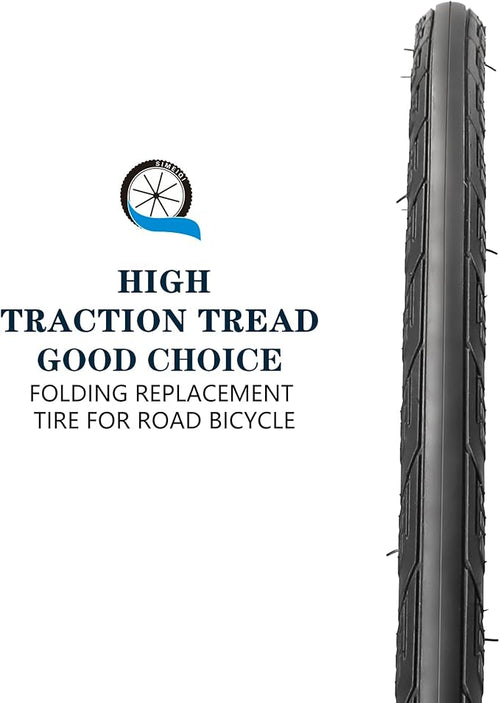 1 or 2 Pack 700X23C/25C/28C/35C Road Bike Tires with or Without 2 Inner Tubes Presta Valve and 2 levers for City Commuter Road Pavement Garden Trail Bike Tires