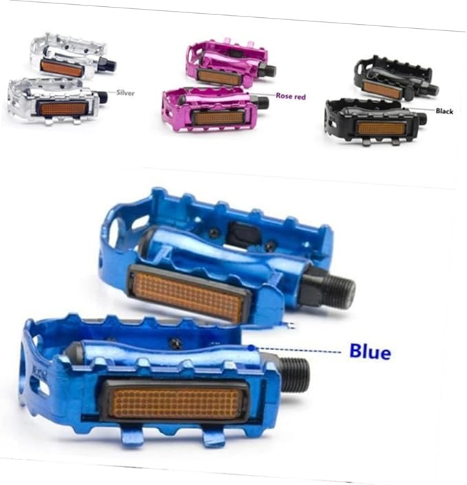 VANZACK 1 Pair Mountain Pedals Cycle Clips Cycling Treadle Mountain Platform Pedals Shoes Cleatsf Bikes for Adults Cleats Pedal Black Parts Appendix Aluminum Alloy