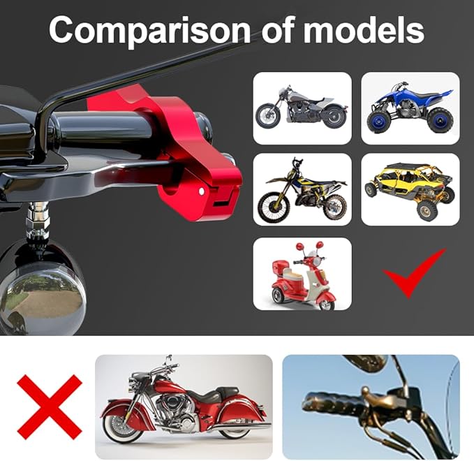 Motorcycle Lock & Helmet Lock Combo, Motorcycle Brake Lock Anti Theft Motorcycle Handlebar Lock for Mopeds, Motorbikes, ATVs, Dirt Bikes, Street Bikes