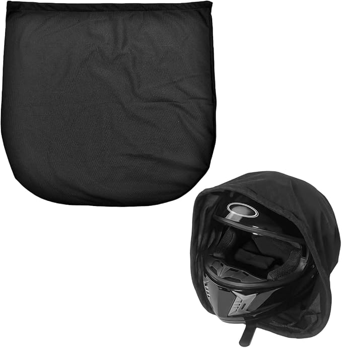 Motorcycle Helmet Bag, Helmet Protection Drawstring Bag Made of Nylon Cloth, Large Capacity Helmet Storage Bag for Motorcycle Bicycle, Universal Motorcycle Accessories (Black)