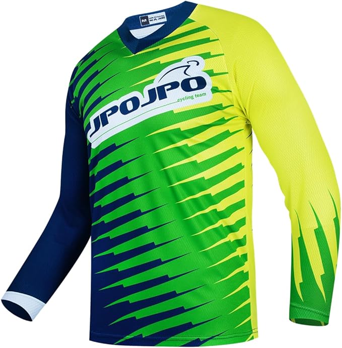 Men's Mountain Bike Jersey Long Sleeve MTB Off-Road Motocross Jersey Quick Dry Downhill&Motocross Shirts