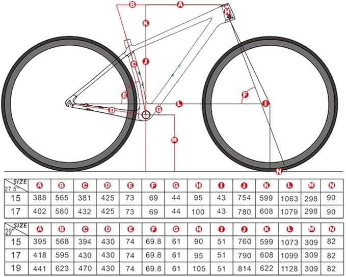 27.5er 29er Bike Frame 15''/17''/19'' Hardtail Mountain Bike Frame XC/AM Carbon Rigid Frame Disc Brake QR 135mm Internal Routing(Light Gray,27.5 * 17'')
