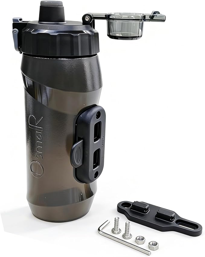 OsmaR Magnetic Bike Water Bottle Holder(with Quick-Release Button) with bike water bottle cage-20 oz water bottles，for Road and Mountain cycling water bottle