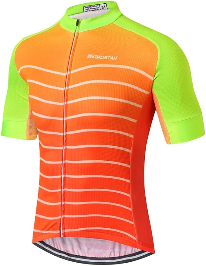 Weimostar Men's Cycling Jersey Men Mountain Bike Jerseys Short Sleeve Tops S-5XL