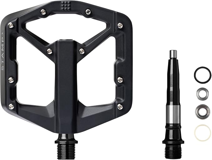 Crankbrothers Stamp Flat MTB Pedals - Size-Specific, Lightweight, Versatile, Durable Bike Pedals