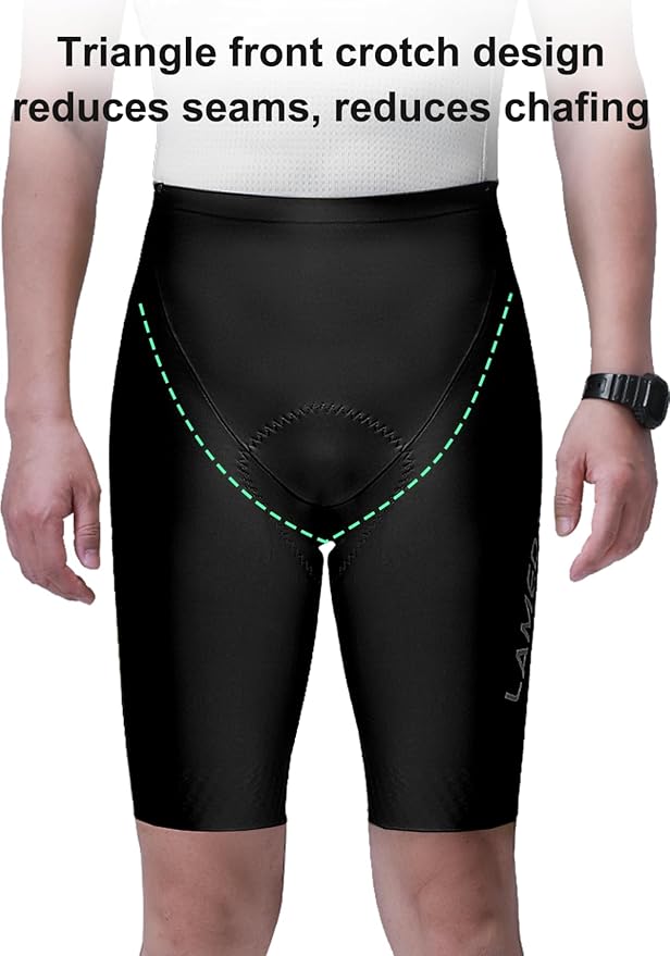 LAMEDA Padded Bike Shorts for Men Breathable Cycling Shorts with Padding Moisture-Absorbing Bicycle Shorts for Biking Road