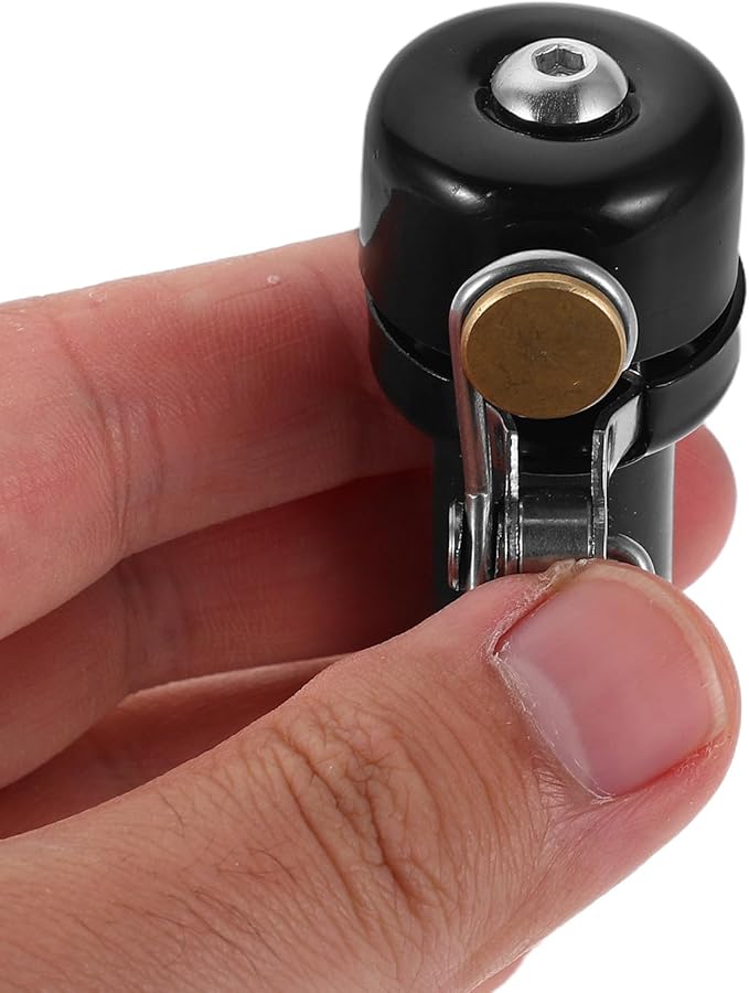 FRCOLOR Bike Bell Handlebar End Plug 22.2mm Copper Vintage Bicycle Bell Loud 80db Crisp Sound Compatible with Road and Mountain Bikes Cycling Accessories