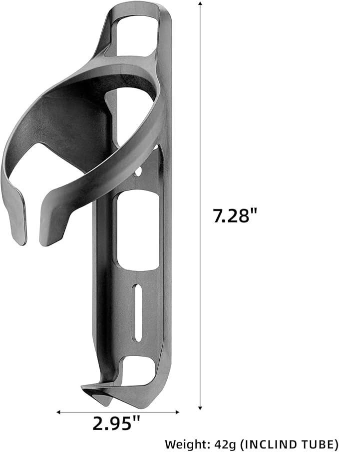 Aero Water Bottle Cage - Carbon Fiber Reinforced, Lightweight & Aerodynamic Bike Bottle Holder for Road, MTB, Gravel Bicycles, Wind Tunnel Optimized, Includes Screws & Tool