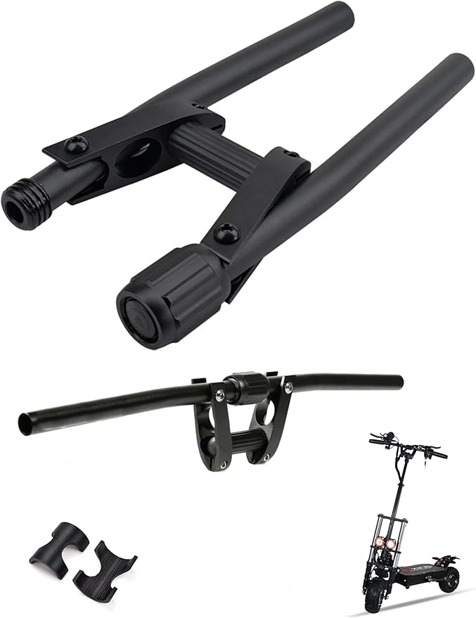 Electric Scooter Folding Handlebar, Universal Steering Handlebar 25.4/31.8mm, Aluminum Alloy 90° Adjustable Crossbar, Length 600mm Light Weight 533g, For Electric Bicycles, Cycles