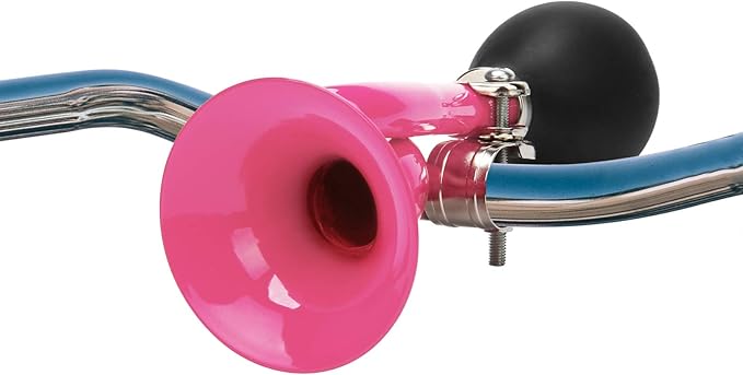 Coolrunner Bugle Horn, Retro Clown Horn, Kids Bike Horn, Classic Vintage Metal Twist Loudspeaker Siren Hooter Snail Air Horn for Vehicles Bicycles Golf Cart