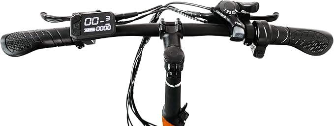 BLAUPUNKT FIENE 20 Inch Folding Electric Bike, Pedal and Throttle Assist, Foldable Step-Through Frame, UL Certified eBike for Adults, Orange/Black