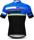 Men's Cycling Jerseys Tops Biking Shirts Short Sleeve Full Zipper Bike Clothing