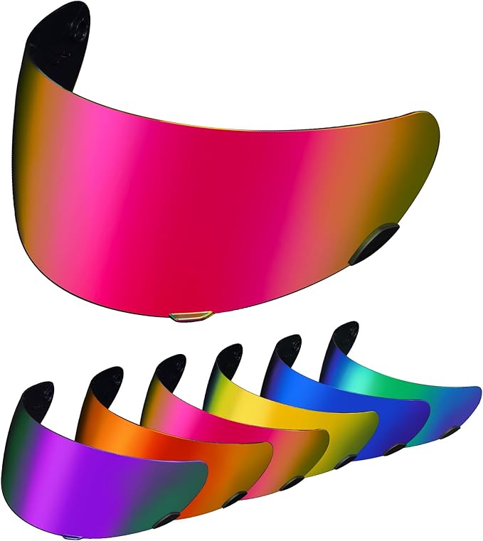 PSLER Qualifier Visor- Qualifier DLX Helmet Visor Motorcycle Face Shield Accessories Replacement for Bell Qualifier/Star/Vortex/RS-1/Revolver,Deep Rose Red