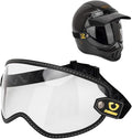 Retro Motorcycle Helmet Shield Bubble Visor, PC Goggles Lens Replacement For Off-Road Cruiser Motorcycle Helmet Bell Moto-3
