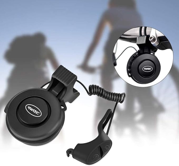 Electric Bike Horn Electronic Bicycle Bell,Latest 4 Soft Sound Modes with Rechargeable Battery,Volume Adjustment 50-120 DB,Waterproof Horn for Women Men Kids' Tricycles Scooter BMX MTB