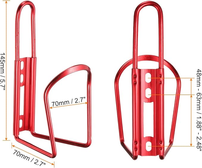 HARFINGTON Bicycle Water Bottle Cage Lightweight Aluminum Basic Bike Universal Water Bottle Holder Mount with Hardware for MTB Mountain Road Gravel