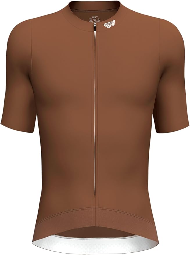 Wulibike Men's Cycling Jersey Short Sleeve - Slim Fit - Breathable Bike Shirt for Lean & Lightweight Cyclists (Runs Small)