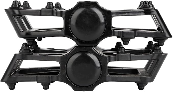 Aluminium CNC Bike Pedals 9/16", Lightweight Mountain Road Bike Pedal with 16 Anti-Skid Pins Bicycle Pedals for MTB BMX