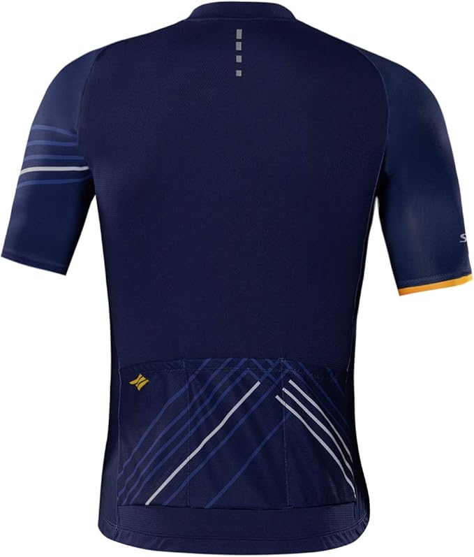 Santic Men’s Cycling Jersey Short Sleeve Bike Shirts for Men Bicycle Jacket with Pockets Breathable & Quick Dry Yorkson