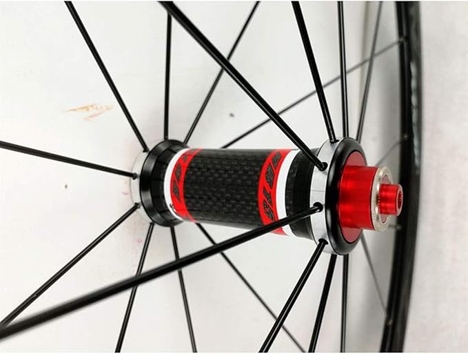 Carbon Fiber 700C Road Bikes Wheelset 40mm Aluminum Rim Front + Rear Wheel C/V Brake Quick Release 7 8 9 1011 Speed Matte