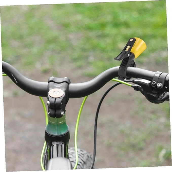 Mini Copper Bike Bell for Adults, Small Vintage Bicycle Bell with Loud Ring, Yellow Cycling Accessory for Road, Mountain, and Outdoor Scooters