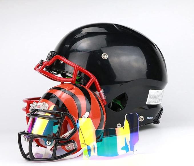 Mini Football Helmet Visor Clear with Clips Universal Fit for Collectors and Display