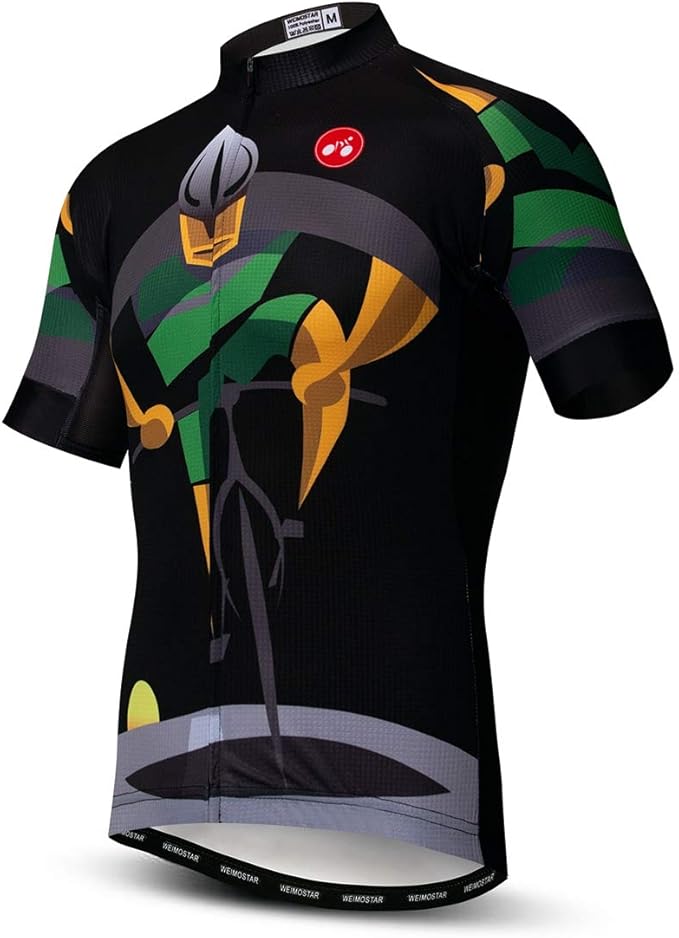 Men's Cycling Jerseys Tops Biking Shirts Short Sleeve Full Zipper Bike Clothing