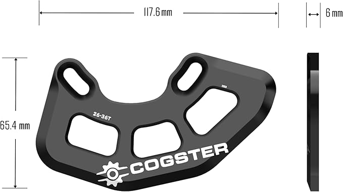 FortiGuard Alloy MTB Bash Guard -A ISCG05 Bicycle Chain Guard for 26T-36T Chainrings, Bike Taco Bash for Your Mountain Bike Chain, BMX Chain