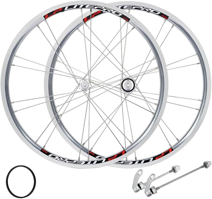 20in Folding Bike Wheelset, Aluminum Alloy 74-130mm Wheelset, V Brake 7-11speed Light BMX Bicycle Wheels