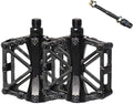 Free-fly Bicycle Pedal - Aluminum Bearing Bike Pedals with 16 Anti-Skid Pins - Lightweight Platform Pedals - Universal 9/16" Bike Pedal for Mountain BMX MTB Road Bike