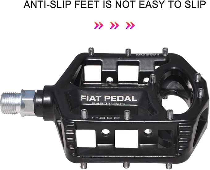 UPANBIKE Magnesium Alloy Bike Pedals 9/16'' Spindle Bearing High-Strength Non-Slip Large Flat Platform for Mountain Bike Road Bicycle
