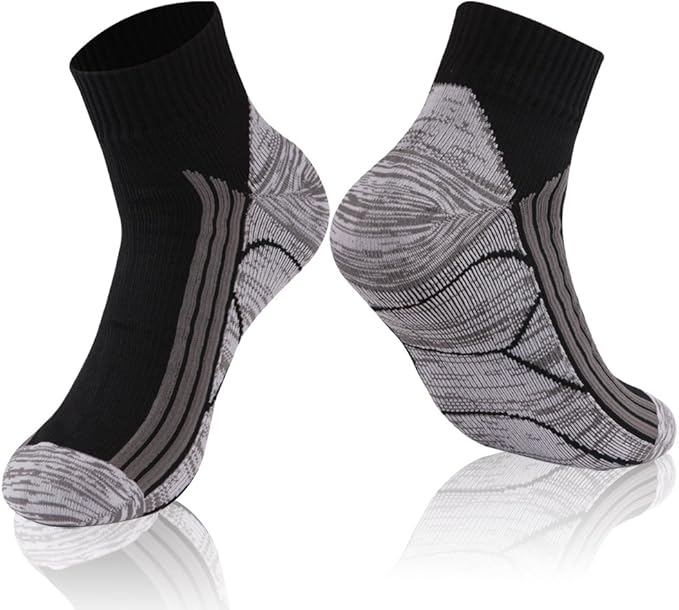 RANDY SUN Waterproof Socks, Unisex Cycling/Hunting/Fishing/Running Ankle Socks 1&2 Pair